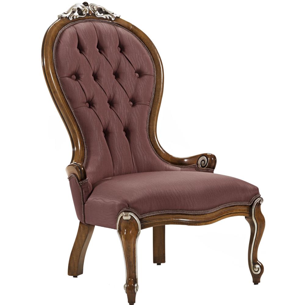 elegantny dreveny ram fotel klasicky hnedy luxus villa nabytok tmavy hnedy pohodlny rustikalny balatonsky zamok nabytok calunicky nabytok volitelny calun.jpg